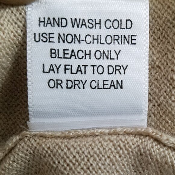 Paul Fredrick Men’s Polo Sweater –Size XL –Beige –Silk, Cashmere & Cotton Blend - Picture 13 of 14